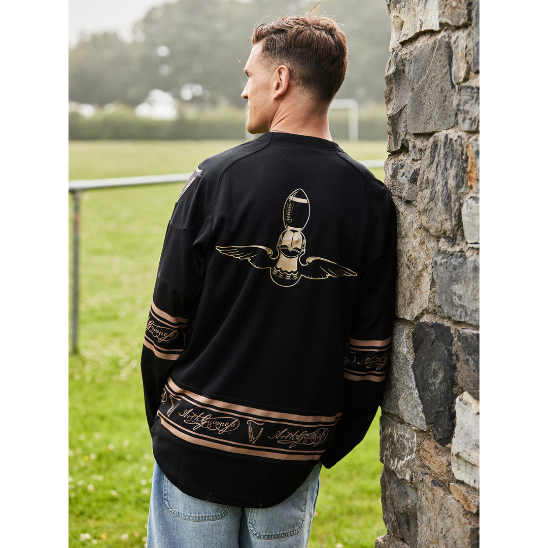 Men's Guinness Toucan Black And Gold Mesh Top 