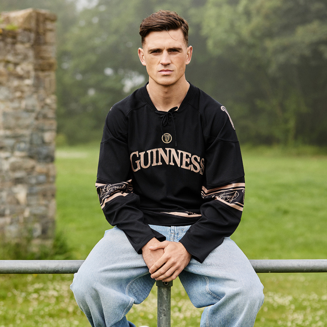 Men's Guinness Toucan Black And Gold Mesh Top