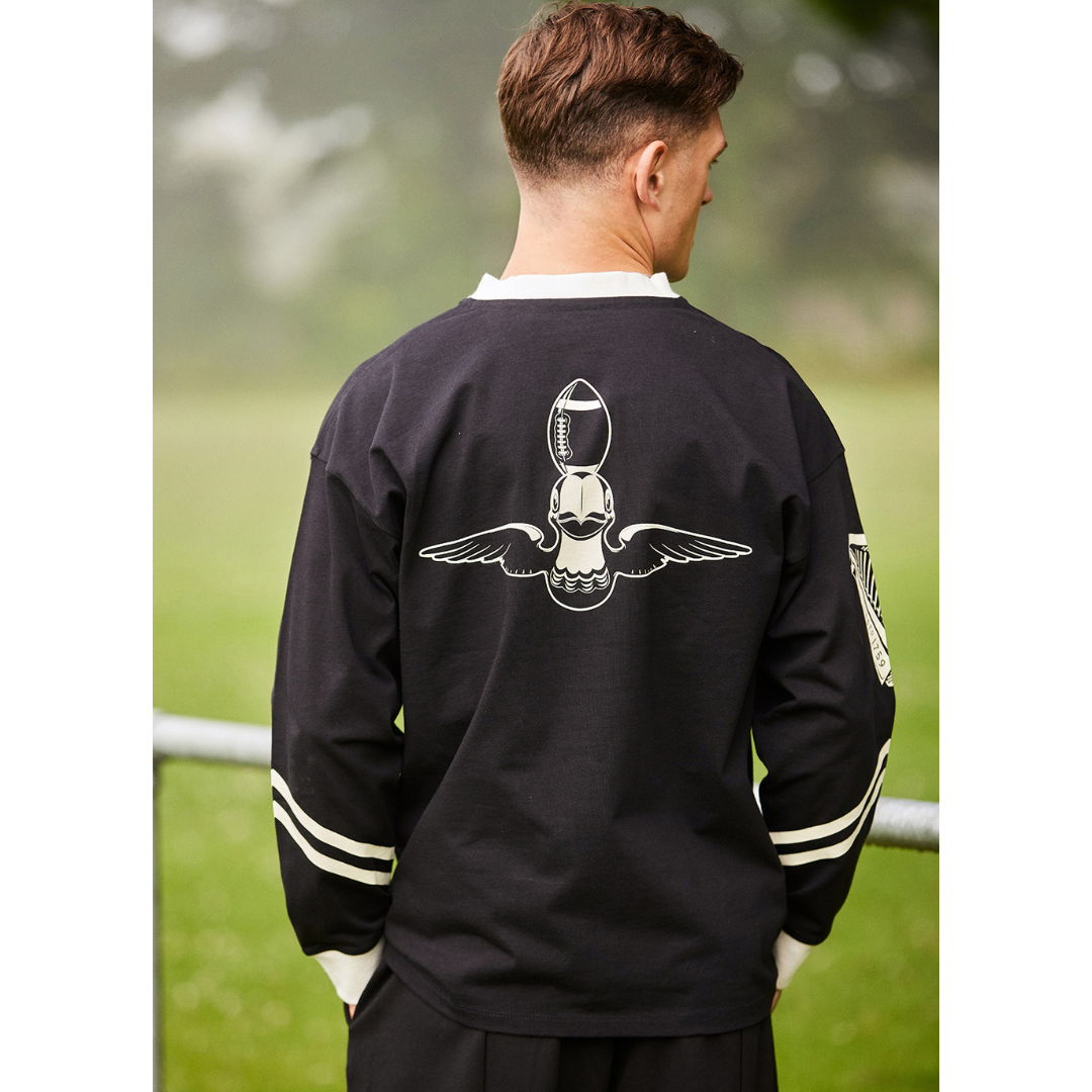 Men's Guinness Toucan Black And Cream American Football Top 