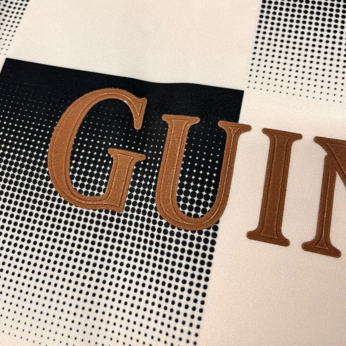 Guinness Cream and Black Check Performance Top