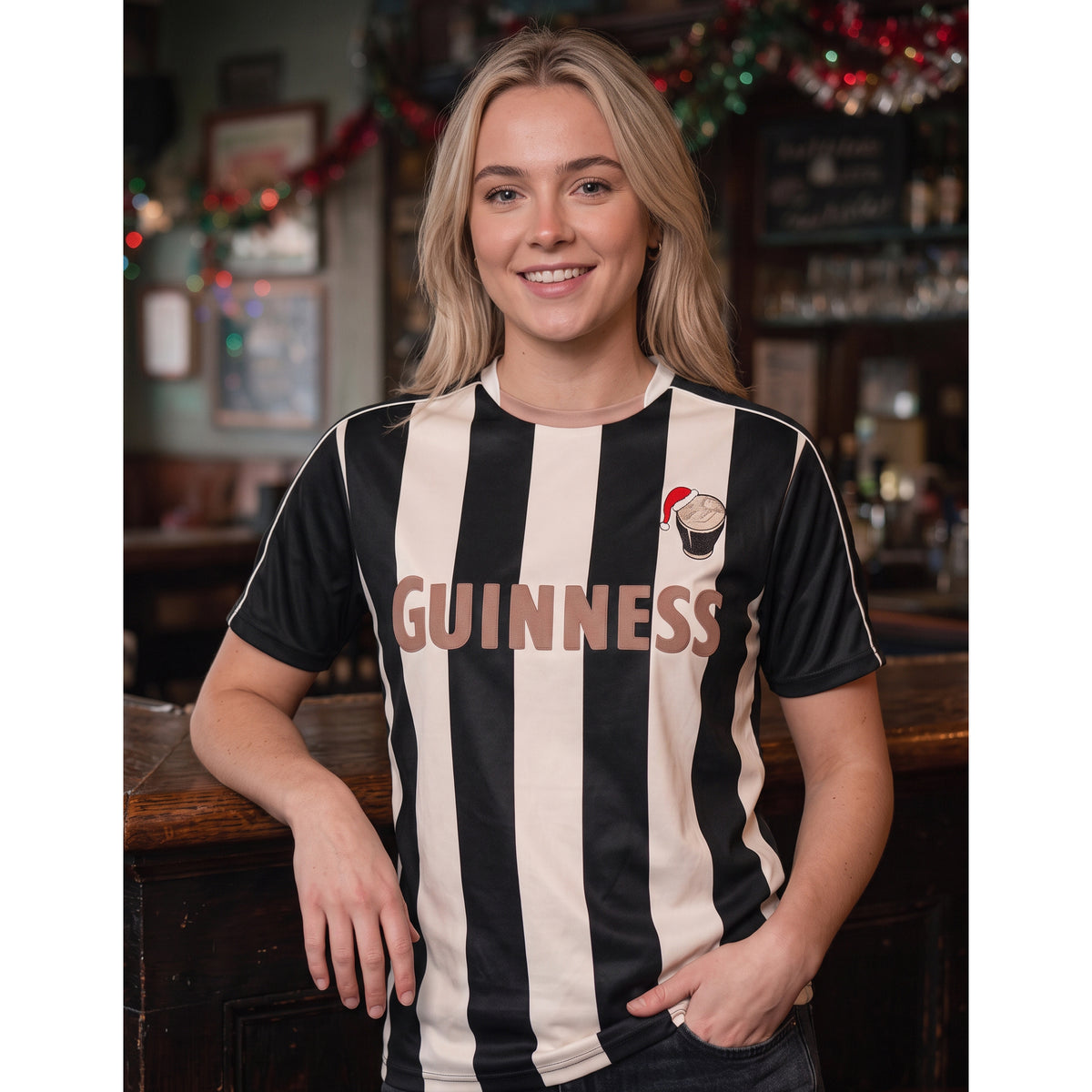 Guinness Christmas Pint Black & Cream Performance Jersey