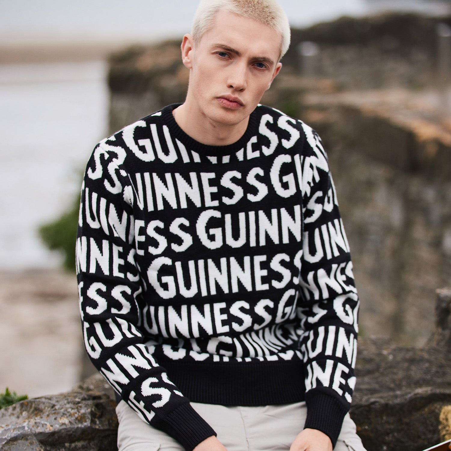 Unisex Guinness Chunky Word Sweater 