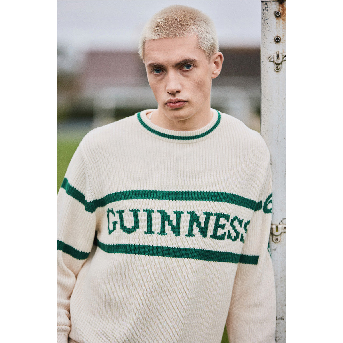 Guinness Crew Neck Harp Sleeve Knit Green Sweater – Carrolls Irish