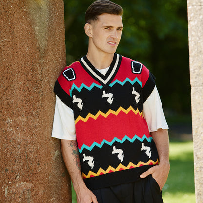 Unisex Red Guinness Time Knitted Vest