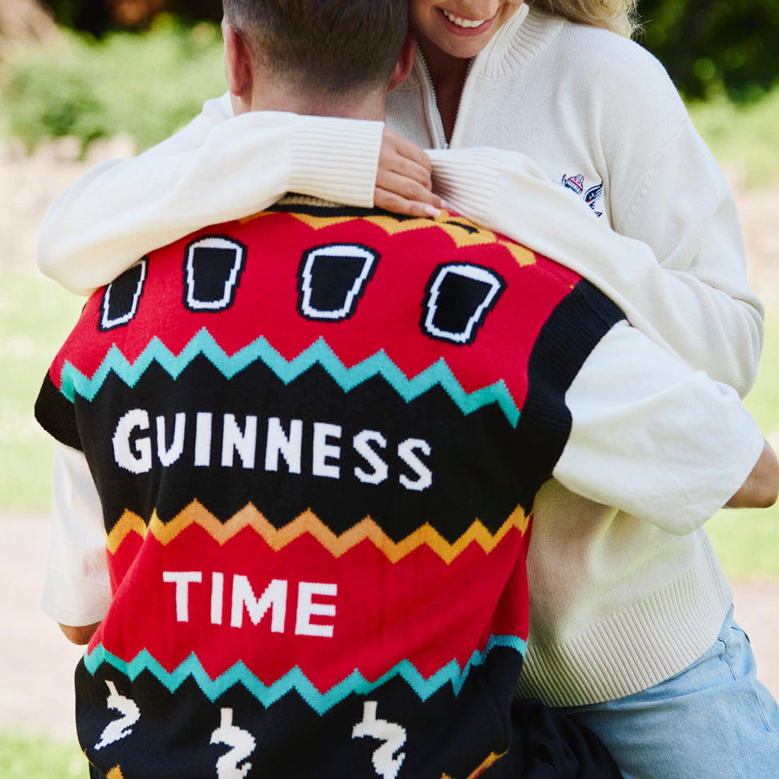 Unisex Red Guinness Time Knitted Vest