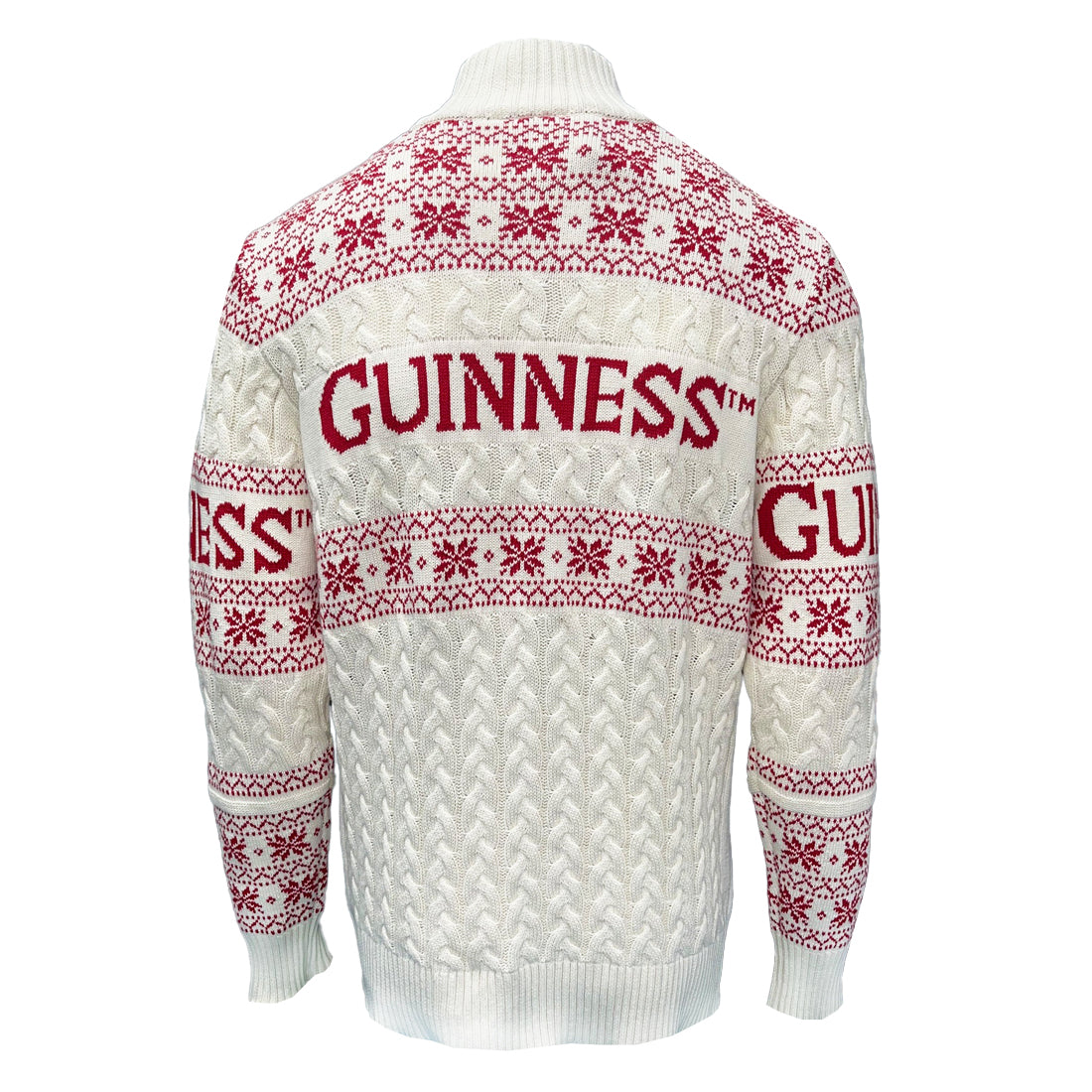 Guinness 1/4 Zip Cable Knit Christmas Sweater