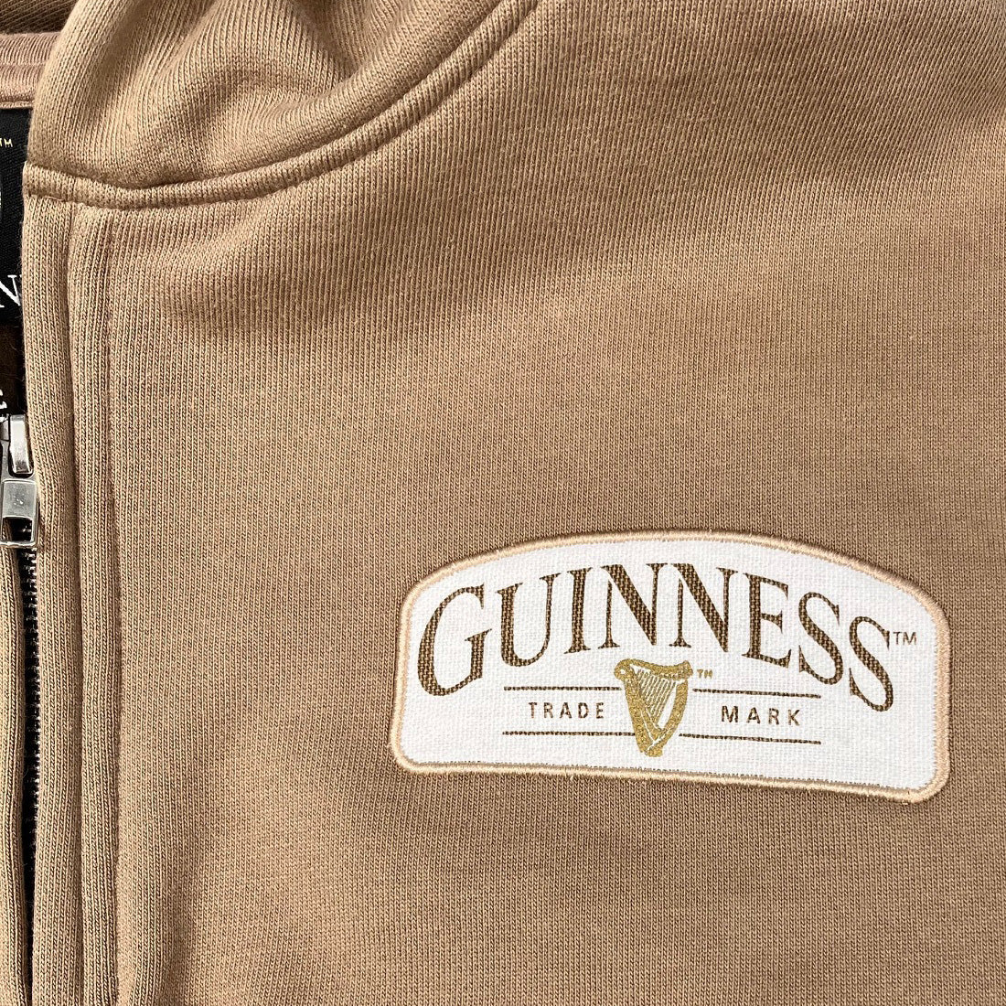 Unisex Brown Guinness Quarter Zip Hoodie