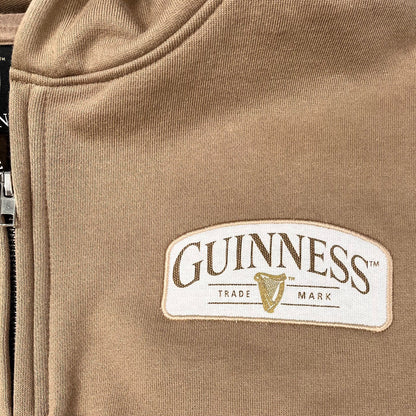 Unisex Brown Guinness Quarter Zip Hoodie