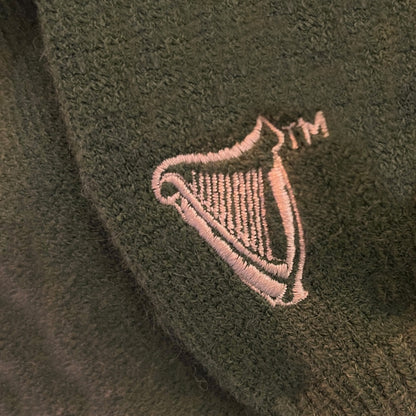 Guinness Sage Green and Cream Harp Sleeve Knit Hoodie