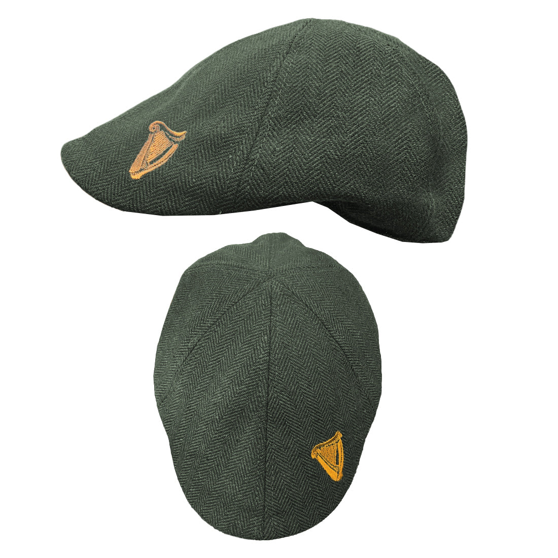 Guinness Green Harp Structured Flat Cap