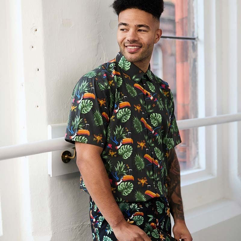 Men's Guinness Toucan Hawaiian Print Shirt 