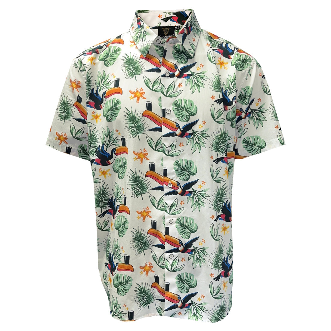Guinness Toucan Hawaiian Themed Shirt