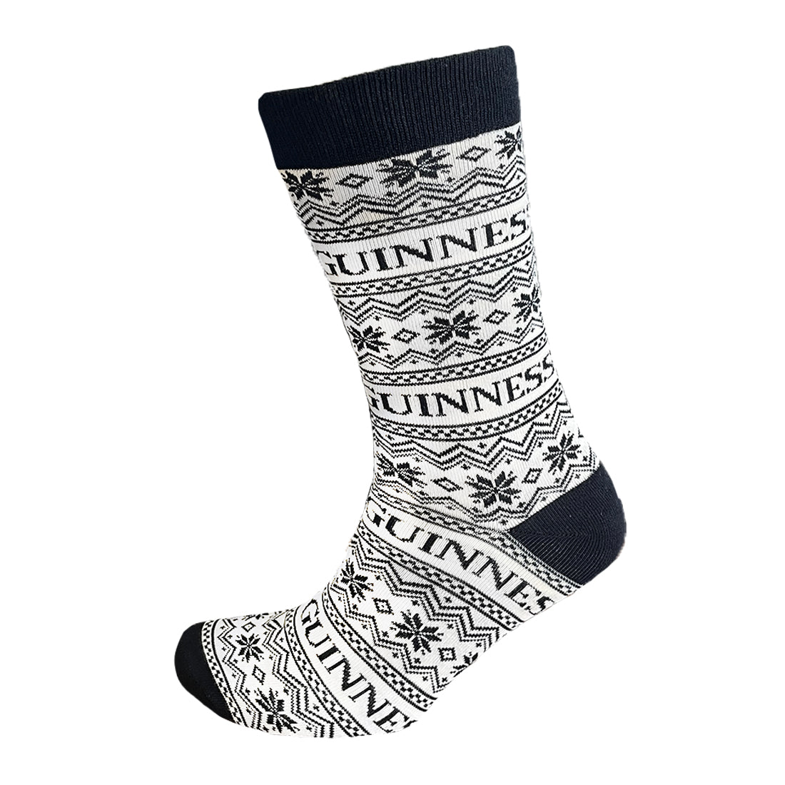 Guinness Jacquard Cream & Black Socks 