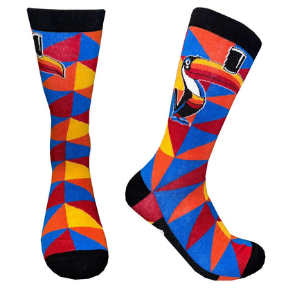 Guinness Toucan Multi-Coloured Geometric Sock