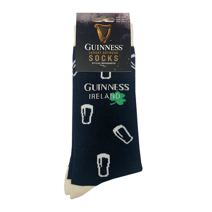 Guinness Black Ireland Shamrock Pint Socks