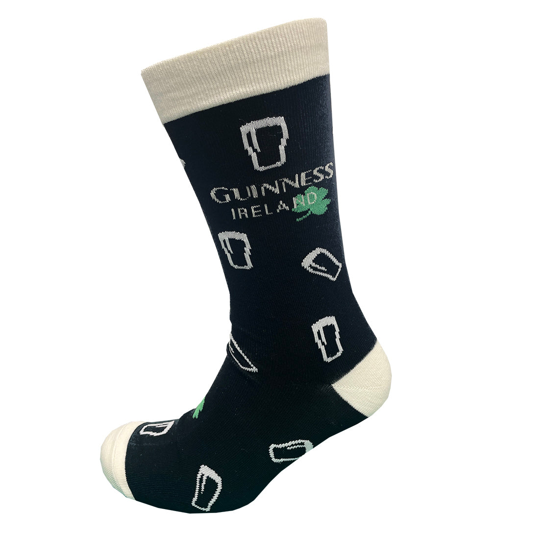 Guinness Black Ireland Shamrock Pint Socks 