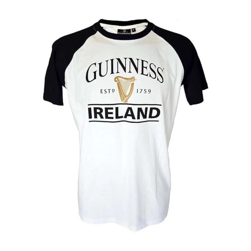 Guinness Ireland Est 1759 Harp Black & White T-shirt