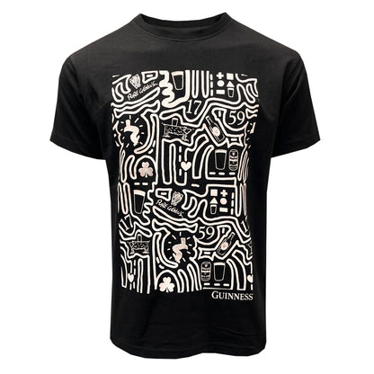 Guinness Black Graphic Doodle T-Shirt