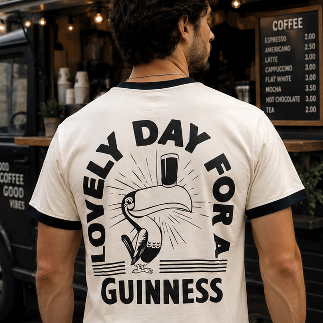 Guinness Cream & Black Toucan Lovely Day T-shirt