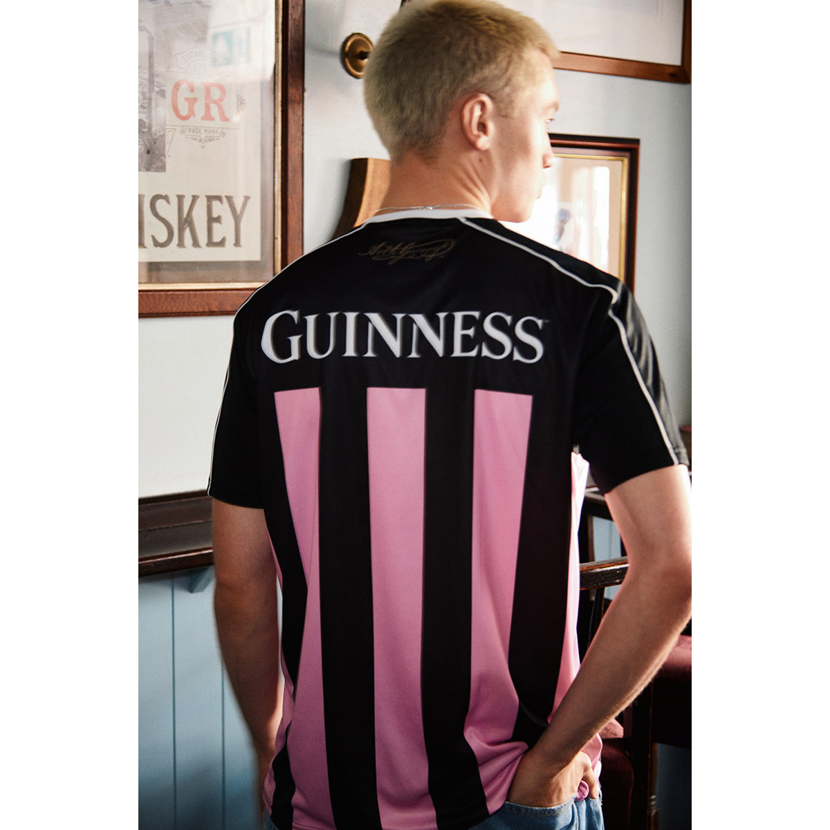 Guinness Pink & Black Striped Performance Top