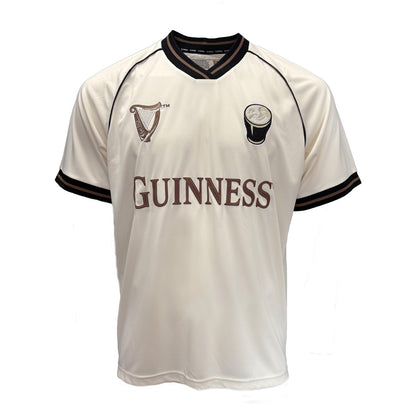 Cream Guinness retro pint jersey with brown GUINNESS lettering and pint glass logo