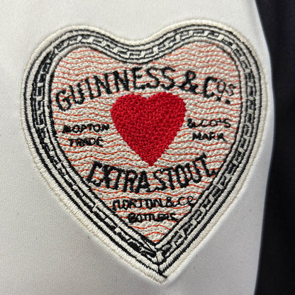 Guinness Cream & Black Striped Heart Performance Top