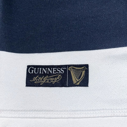 Guinness logo and harp crest patch sewn onto the sweatshirt