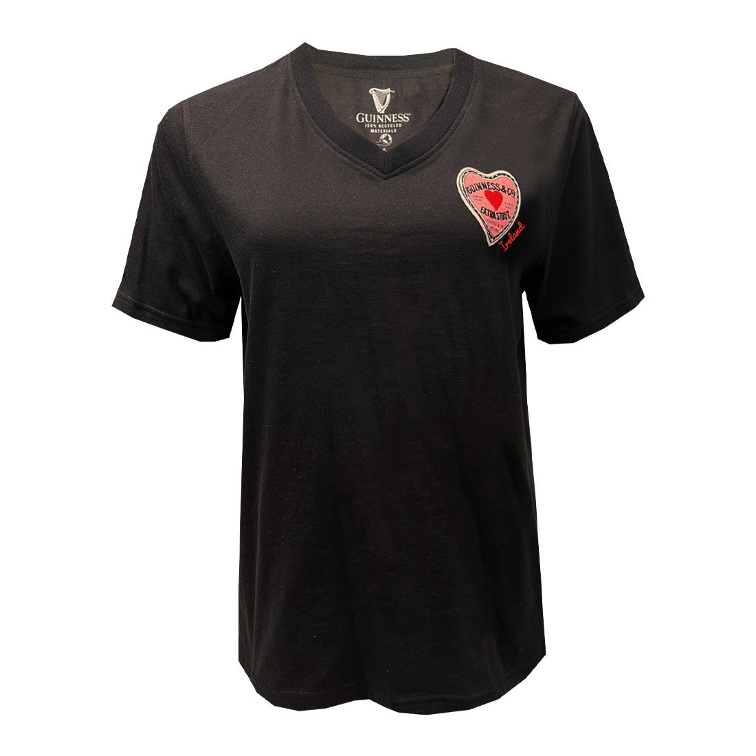 Guinness Black Heart Ladies T-Shirt