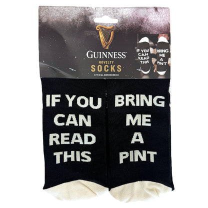 Guinness Bring Me A Pint Cream And Black Crew Socks