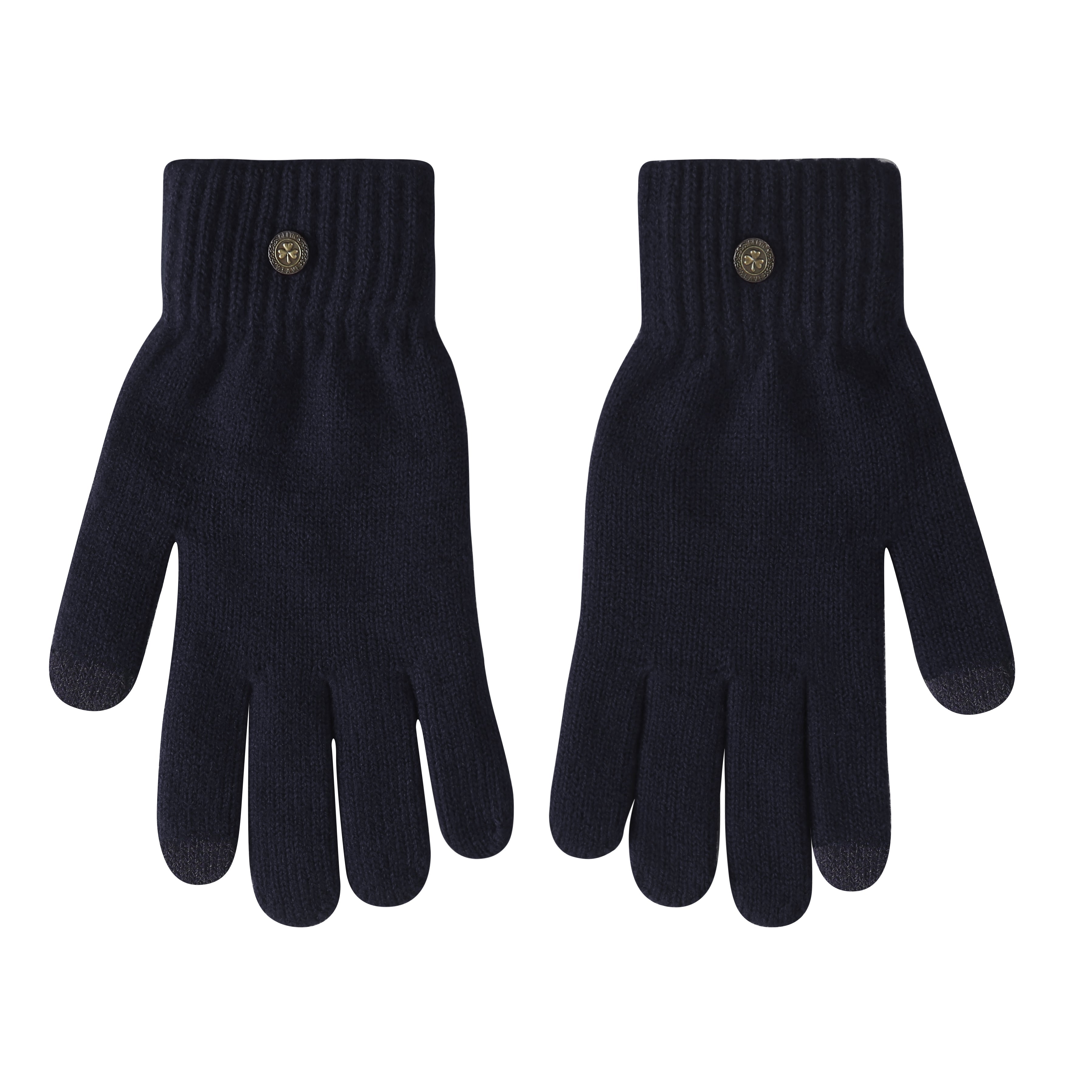 Unisex Celtic Weave Touch Screen Navy Gloves
