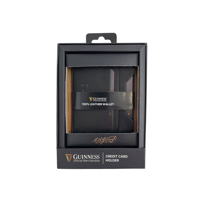 Guinness 100% leather credit card holder slip wallet in branded box
