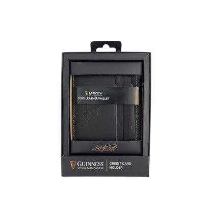 Guinness credit card holder with zip pocket in black packaging