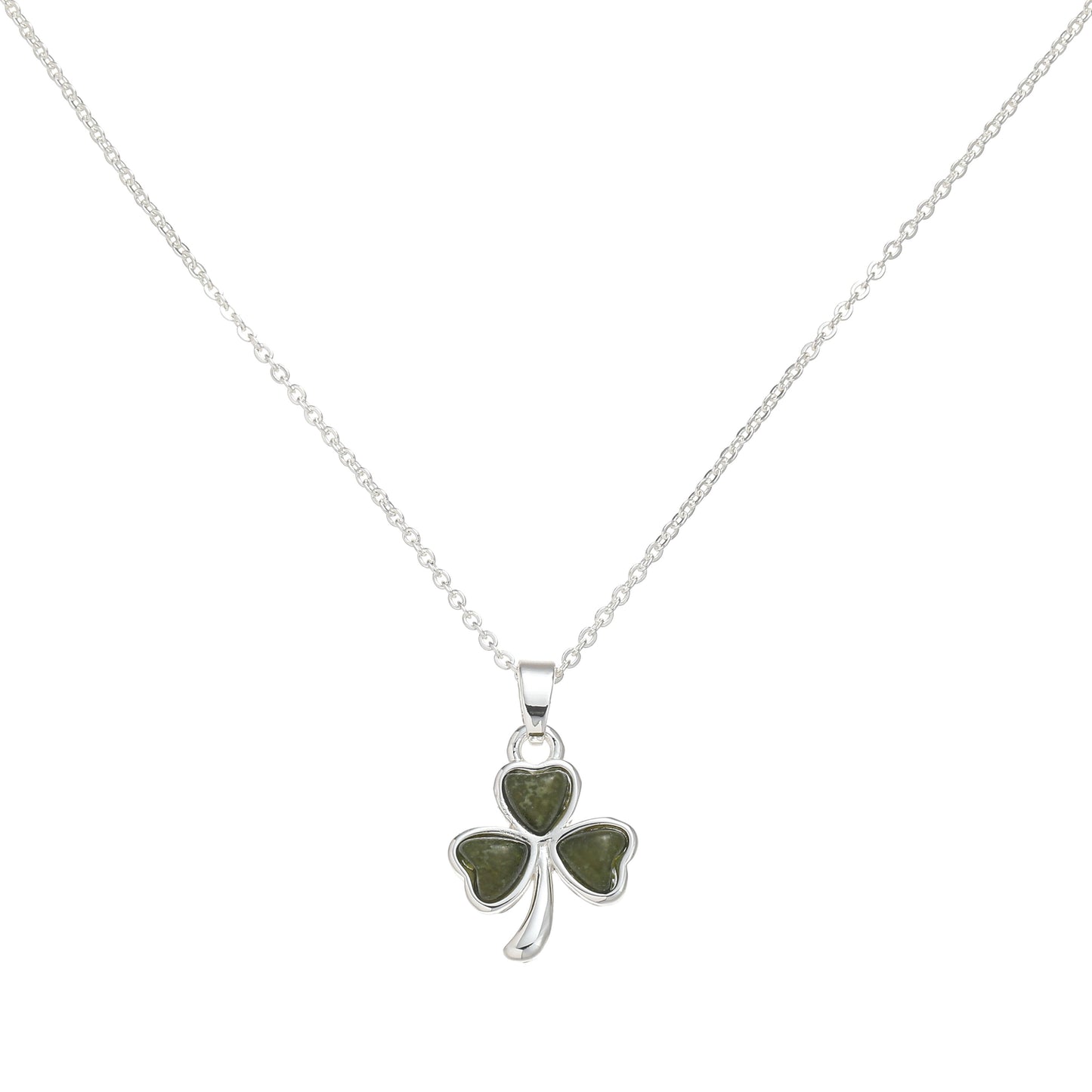 Shamrock Inlaid Marble Pendant