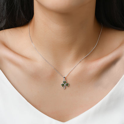 Shamrock Inlaid Marble Pendant