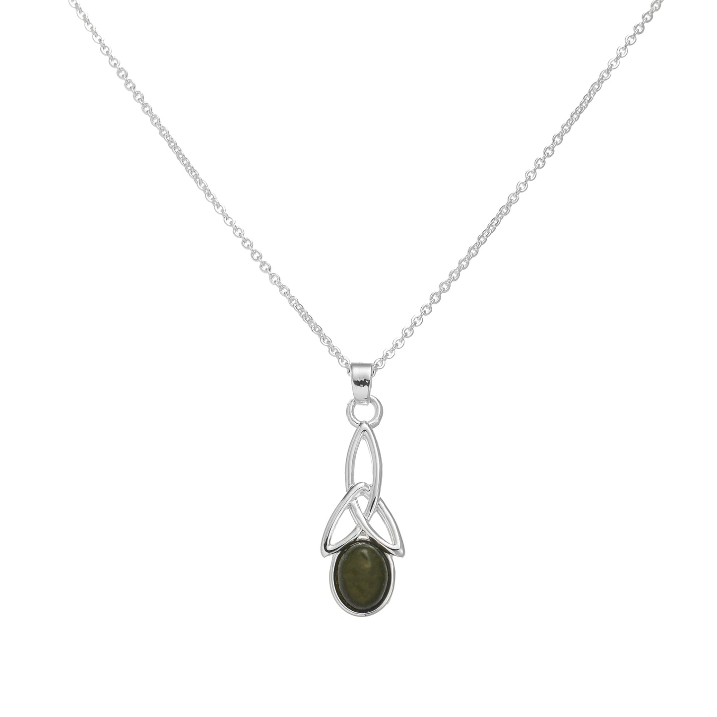 Trinity Inlaid Marble Drop Pendant
