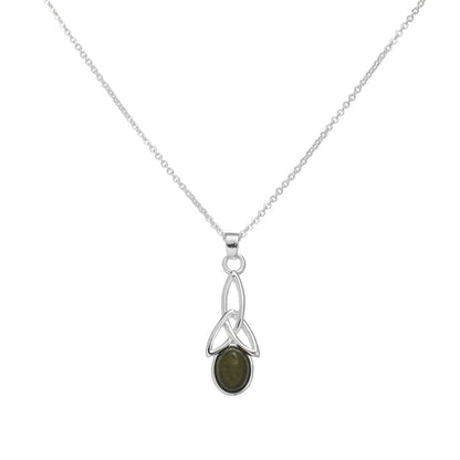 Trinity Inlaid Marble Drop Pendant