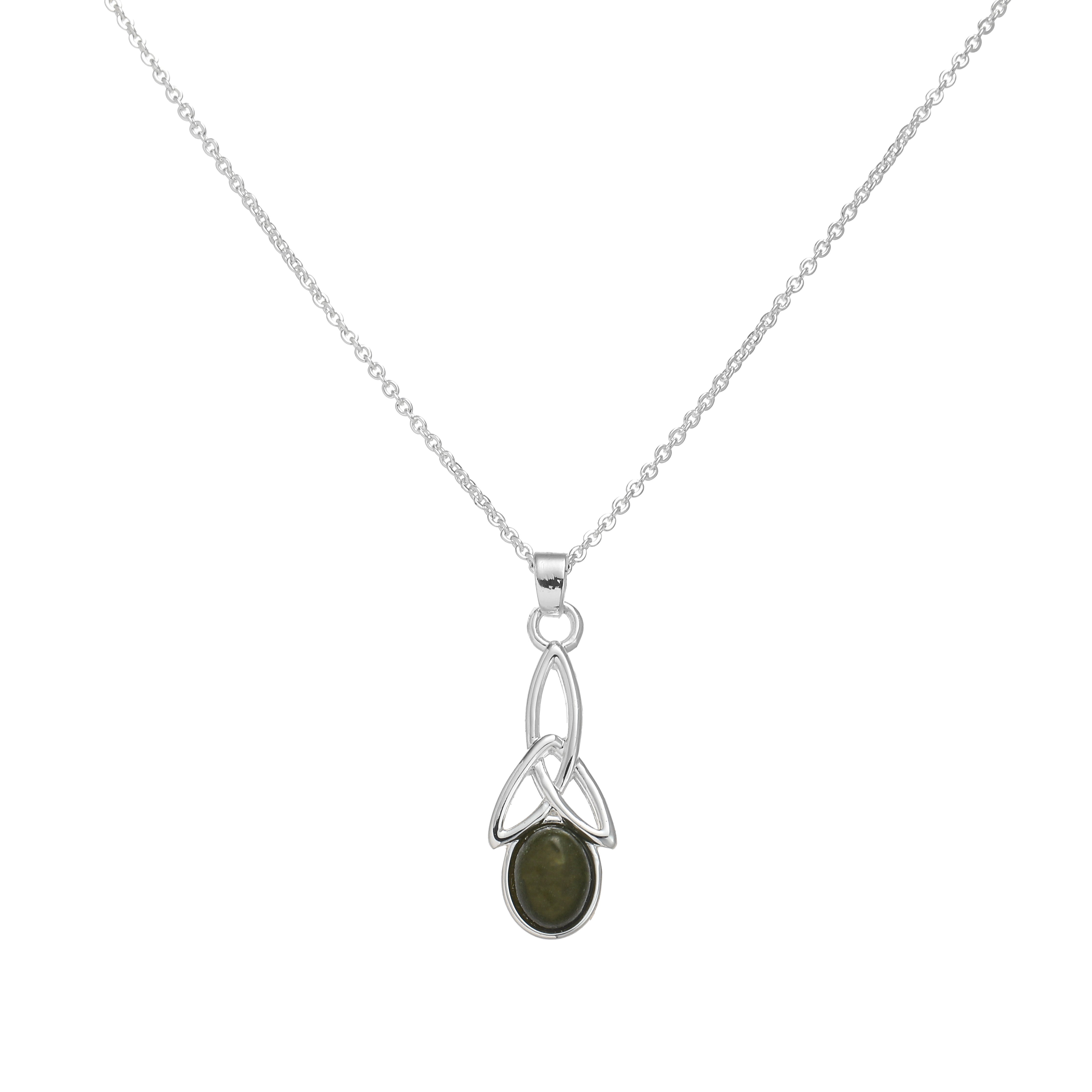Trinity Inlaid Marble Drop Pendant