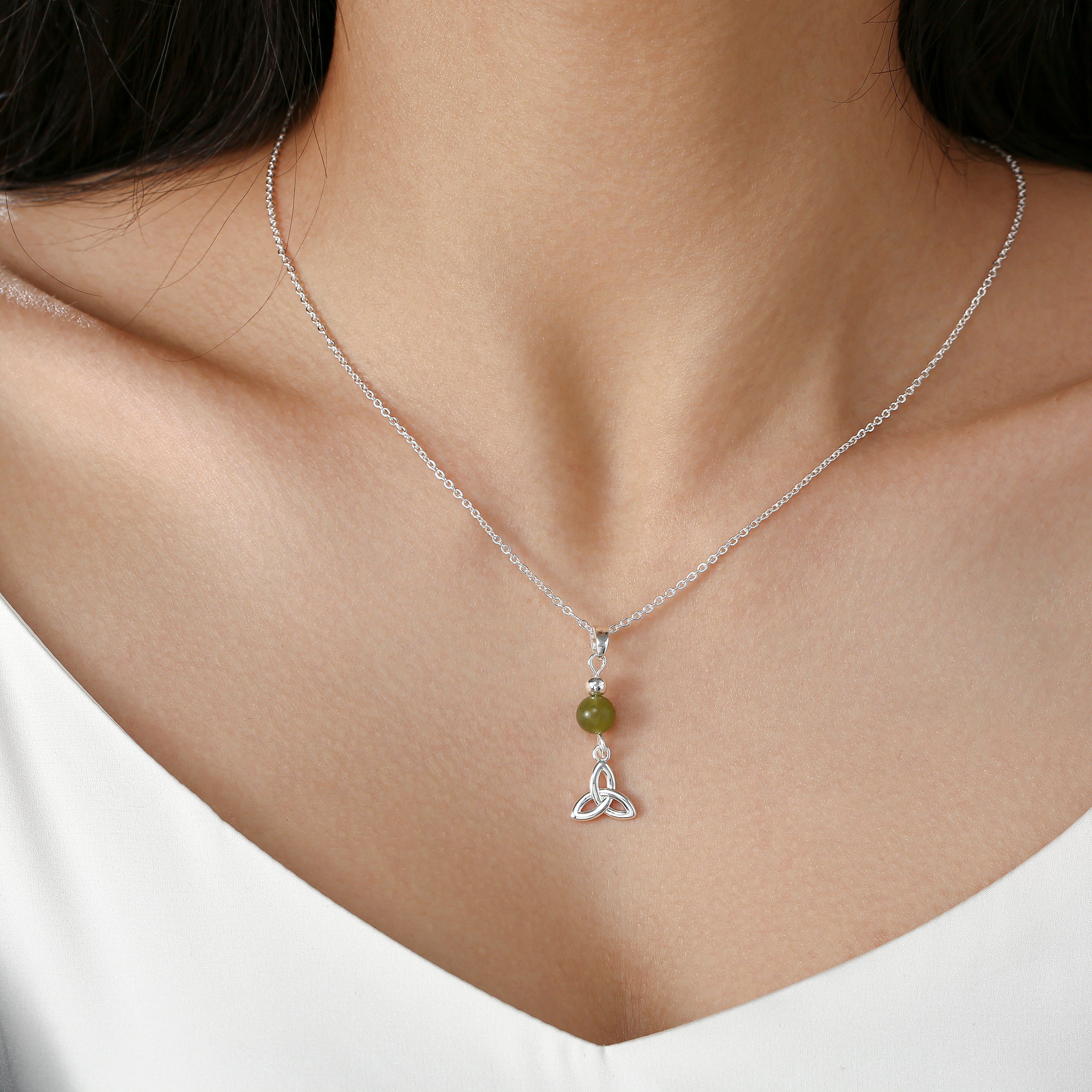 Trinity With Marble Bead Pendant