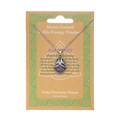 Silver Plated Tear Drop Amethyst Pendant