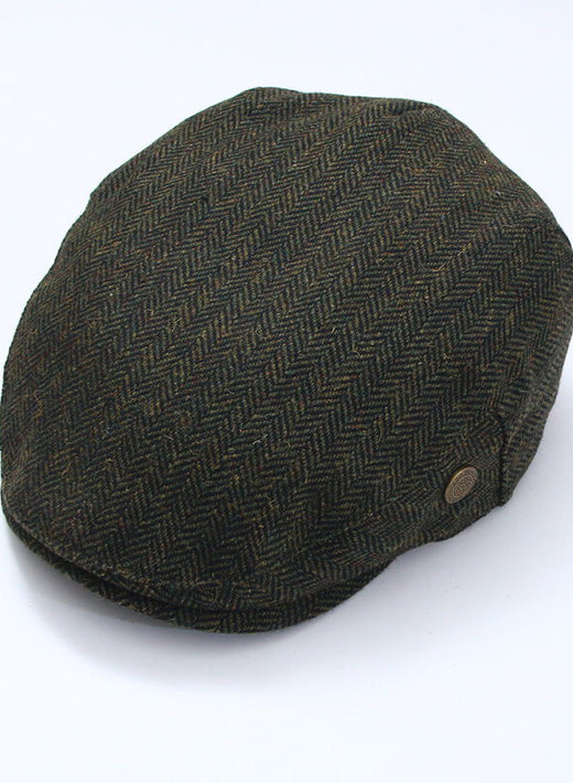 Tweed Hat Countryman Green Herringbone