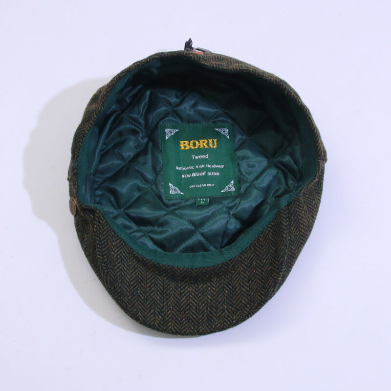 Tweed Hat Countryman Green Herringbone 