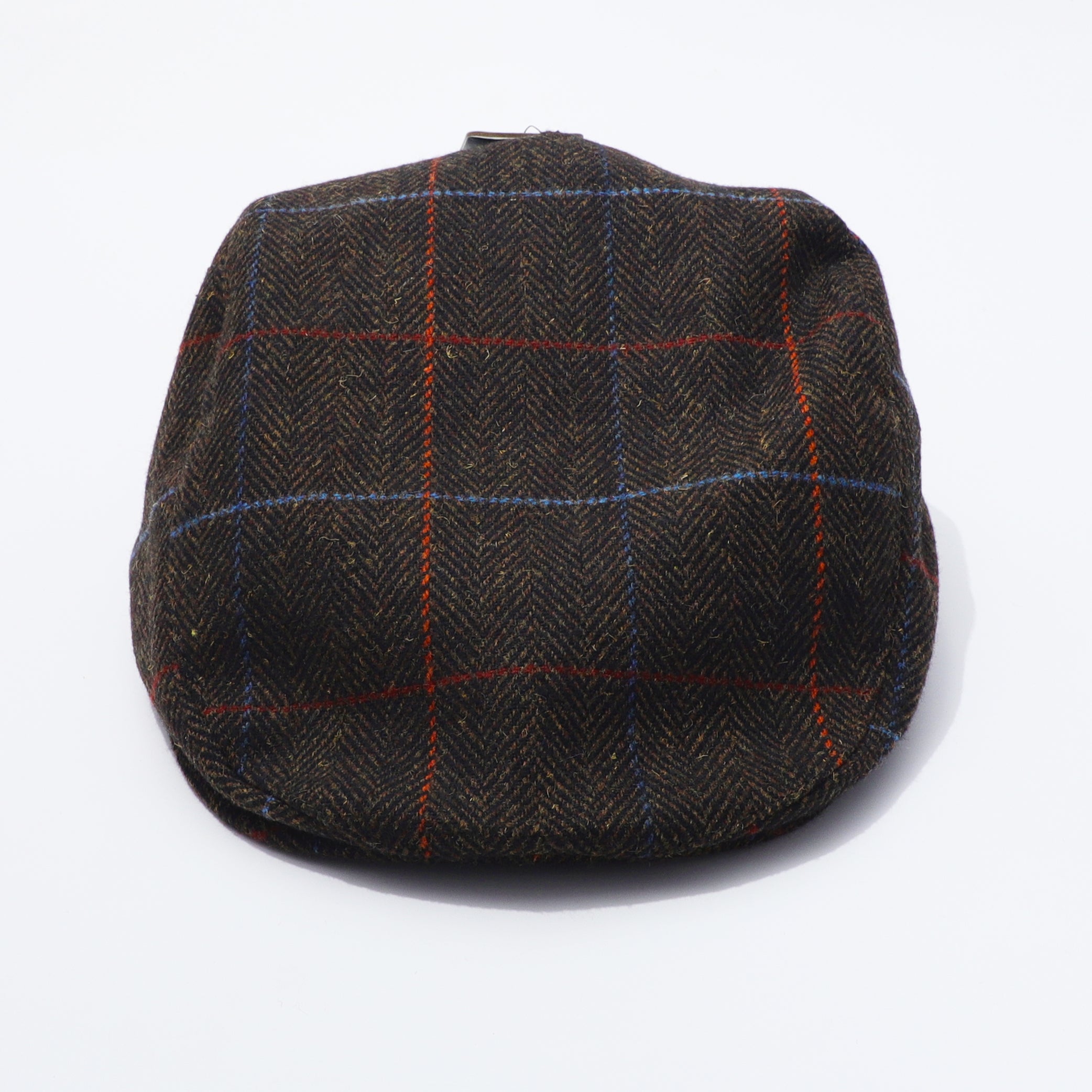 Traditional Brown Herringbone Tweed Cap