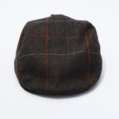 Traditional Brown Herringbone Tweed Cap
