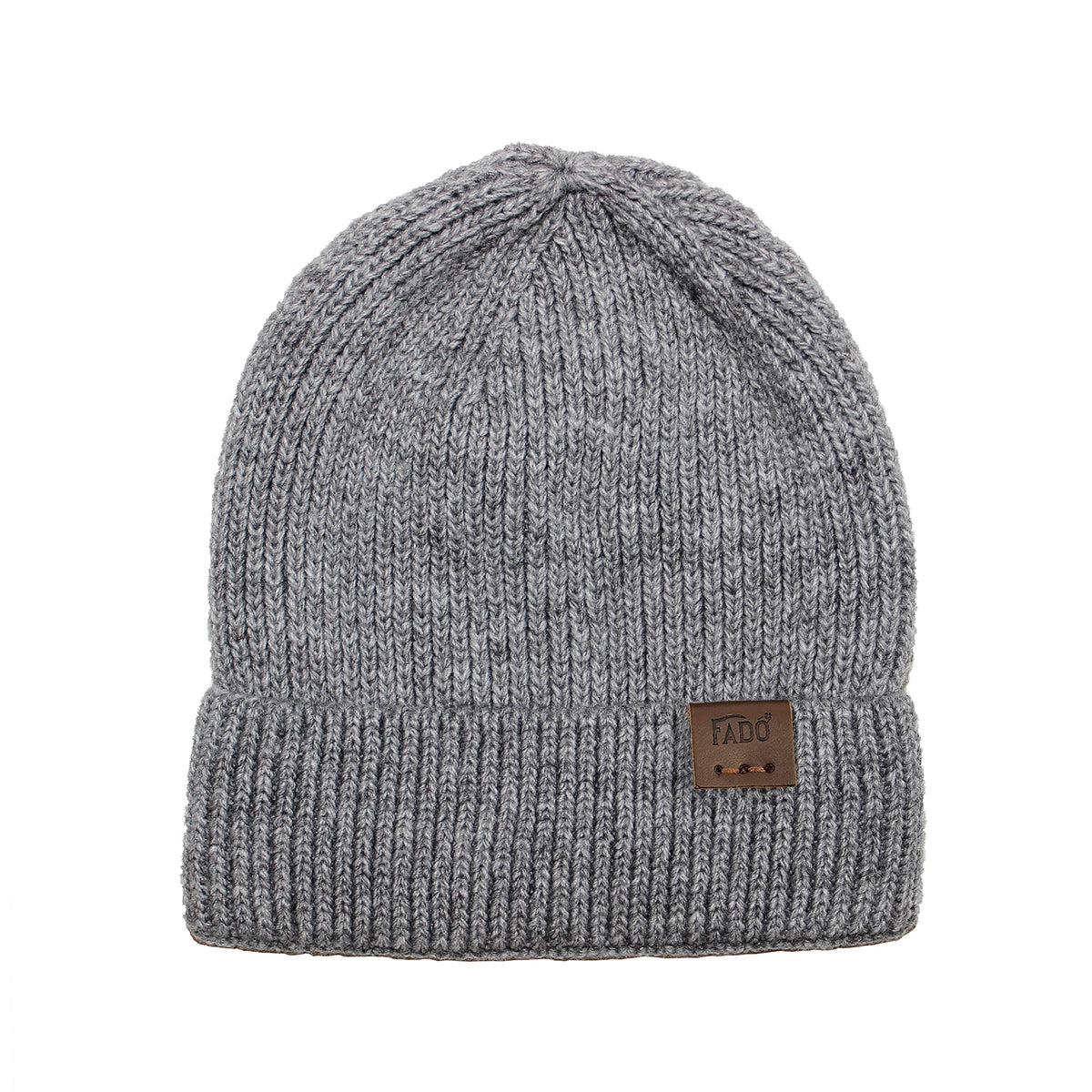 Wool Mix Fisherman Beanie Grey