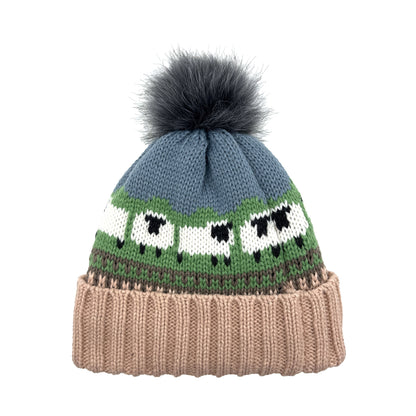 Sheep Pom Pom Hat Blush