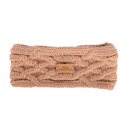 Aran Style Knit Blush Headband