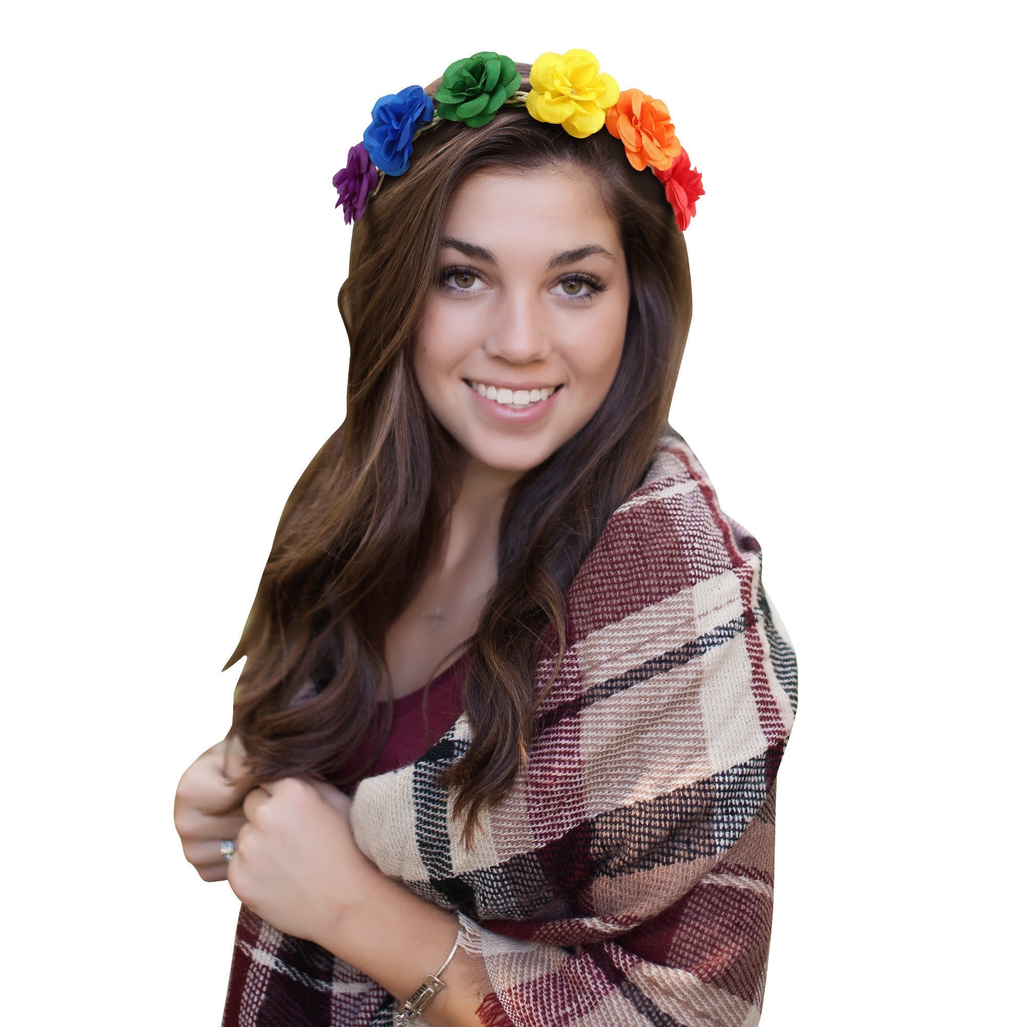 Rainbow Pride Flower Headband