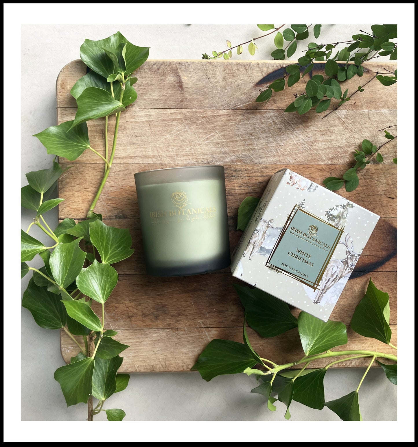 White Christmas Jar Candle