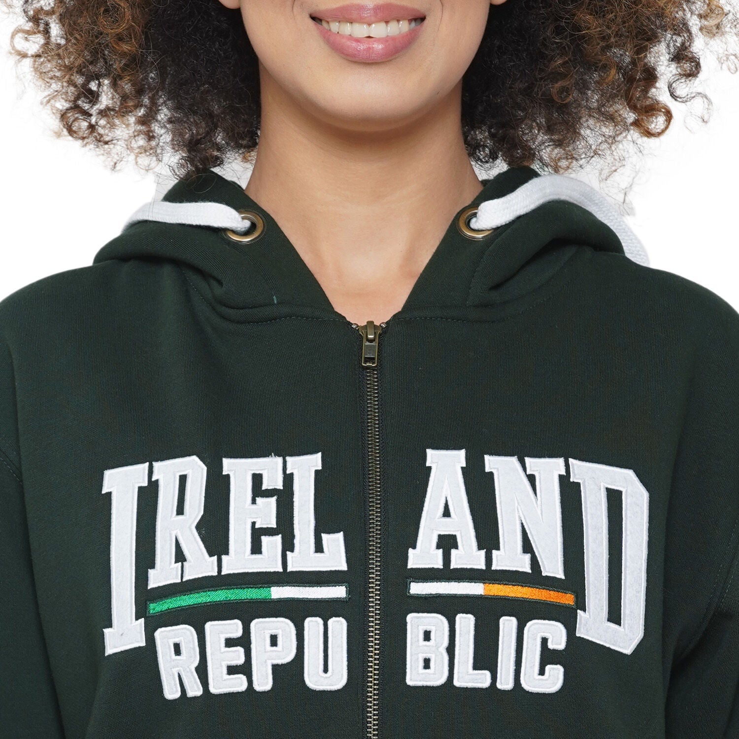 Unisex Ireland Republic Green Zip Hoodie 
