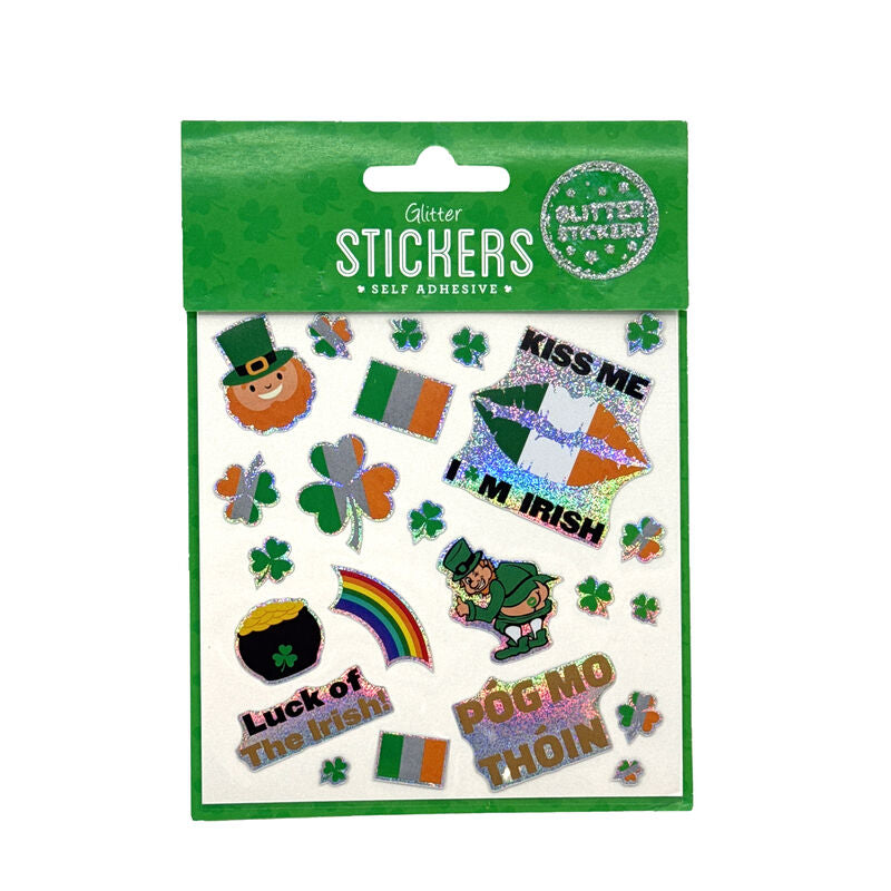 Irish Themed Glitter Foil Stickers